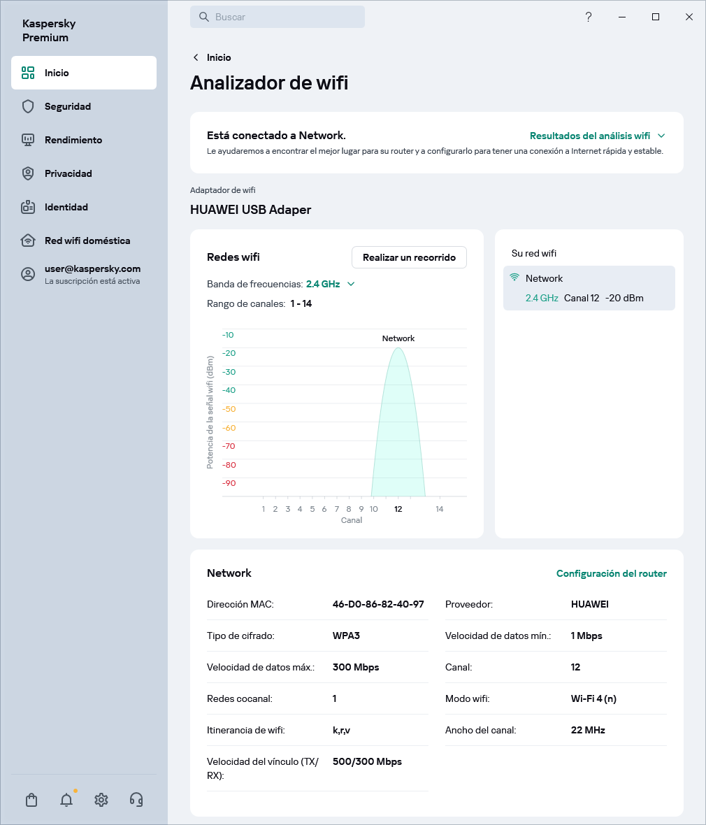 Ventana que muestra las redes wifi