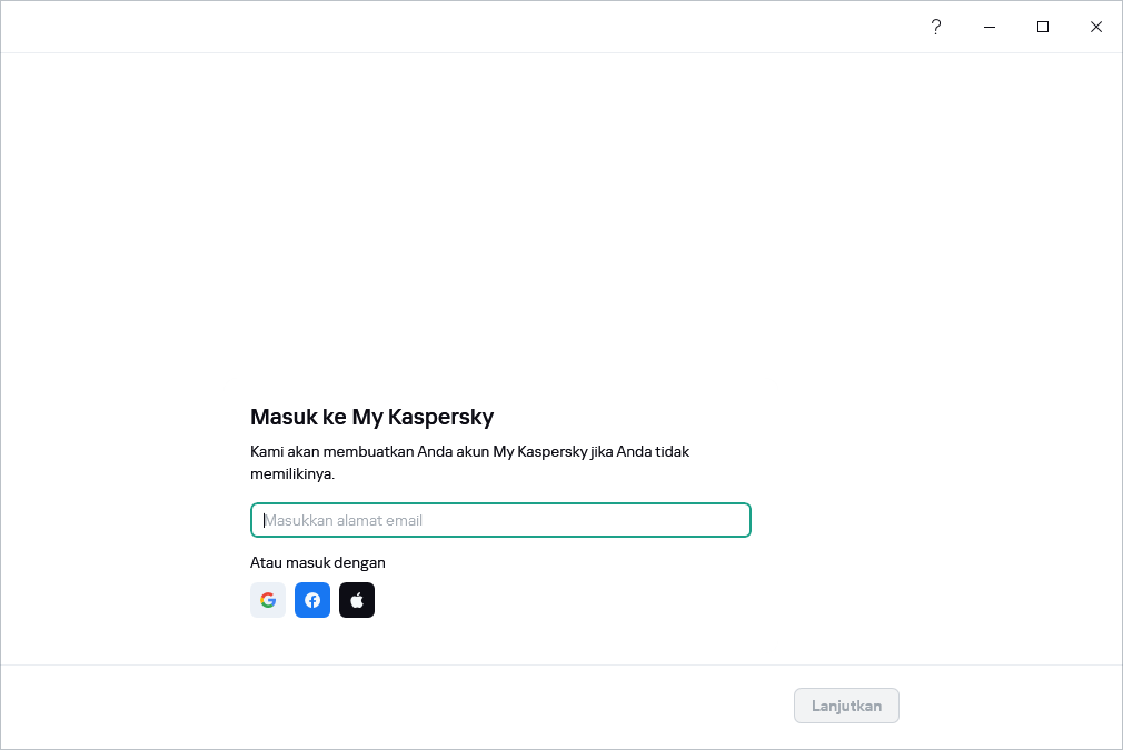 Langkah untuk dapat masuk ke My Kaspersky guna memulihkan paket langganan