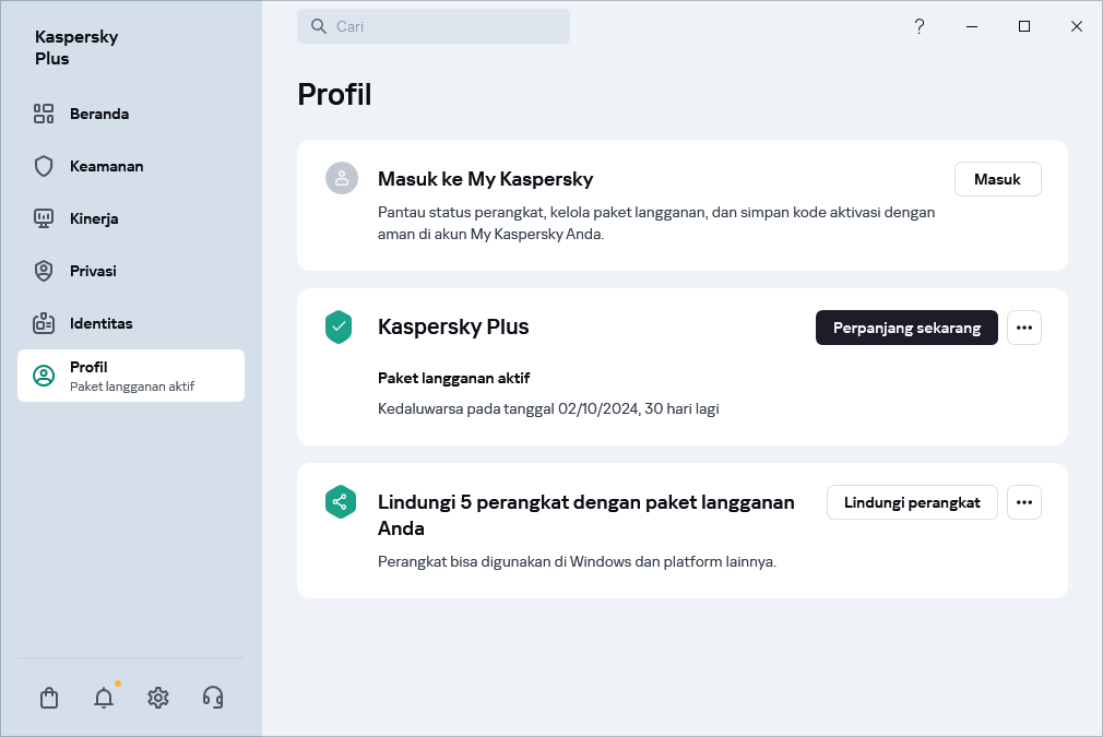 Jendela profil