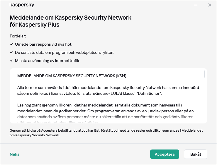 Godkännandefönstret för GDPR Meddelandet om Kaspersky Security Network