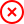 A red cross in a circle icon.