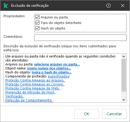 Uma janela com ferramentas de seleção de exclusão. O usuário pode selecionar um arquivo ou pasta, inserir um nome de objeto ou hash.