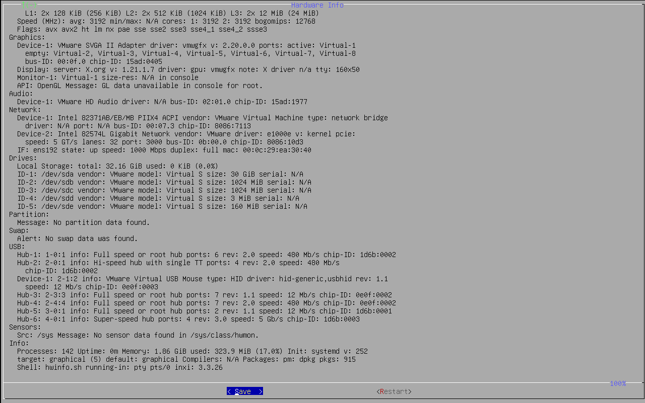 Hardware information