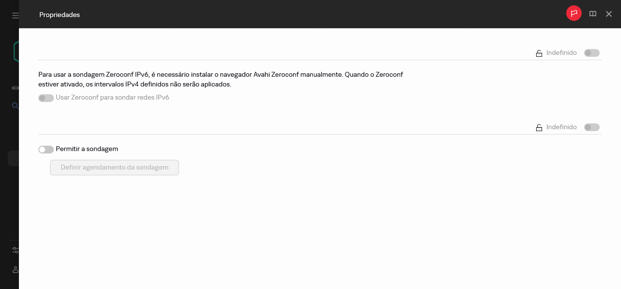 Propriedades de sondagem de intervalos de IP.