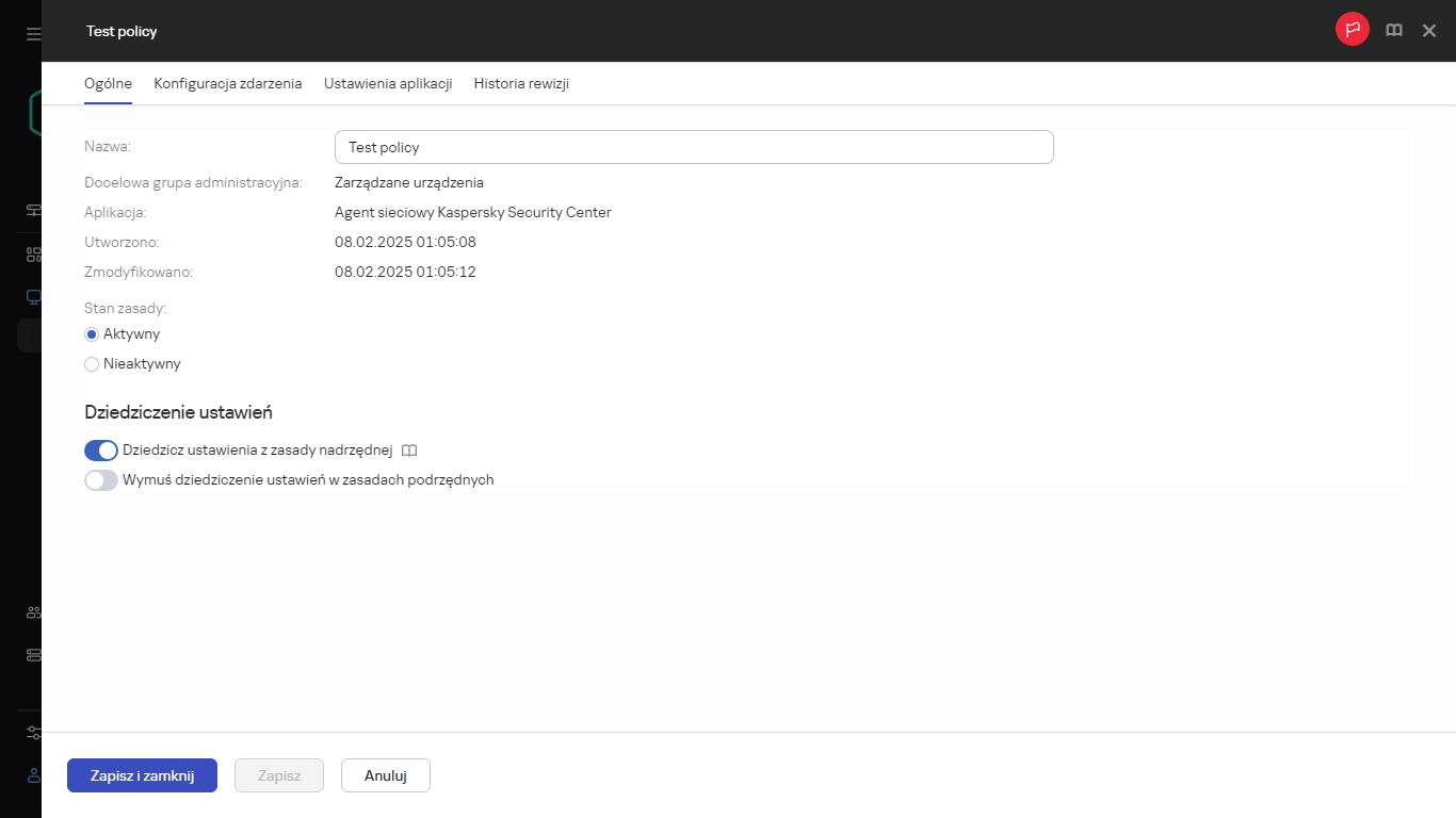 Karta Ogólne w zasadach testowych.