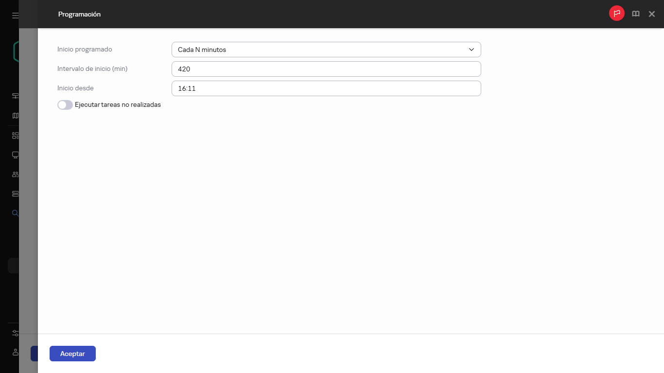 Propiedades del programa.