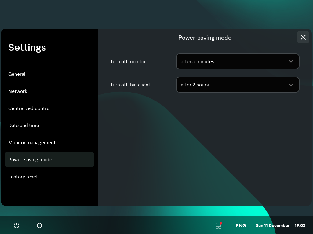 Managing powersaving mode