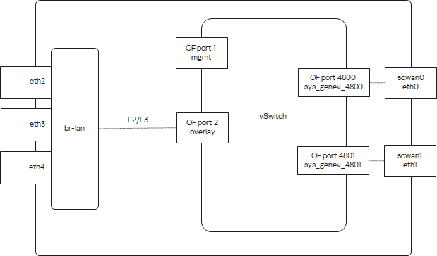На схеме изображены порты, существующие на устройстве CPE.