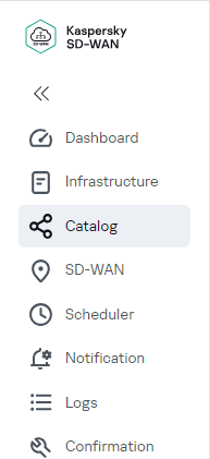 Основное меню портала самообслуживания