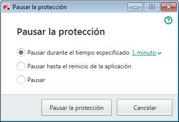 Pausar la protección