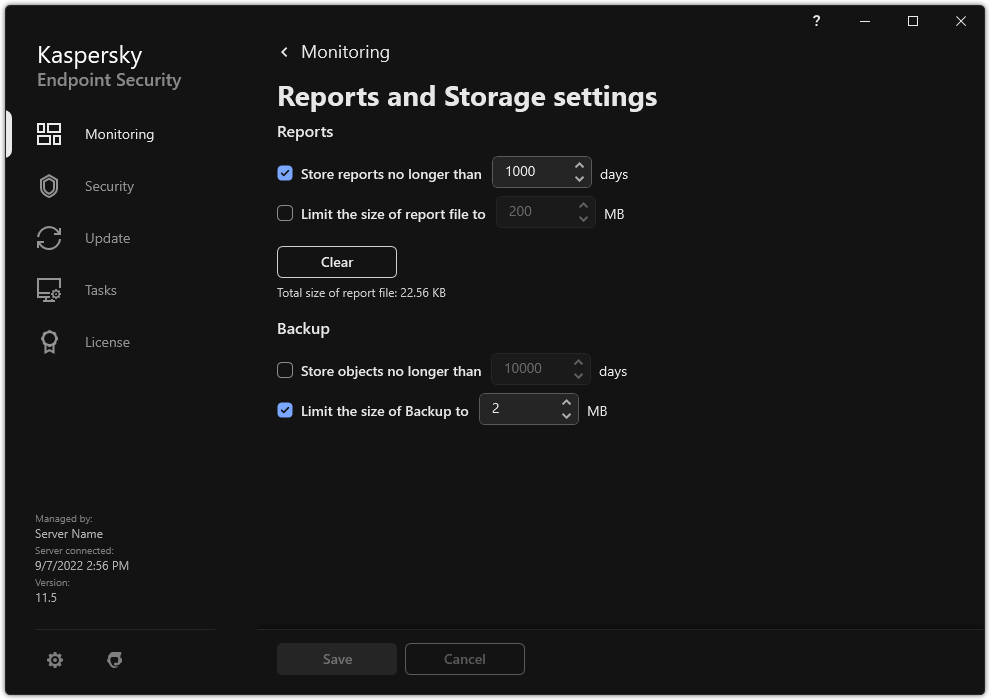 configuring-the-maximum-size-of-the-report-file