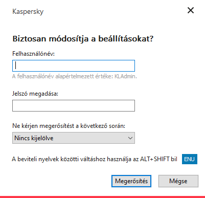 Kladmin какой пароль по умолчанию kaspersky