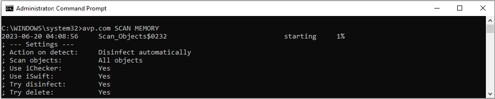 Okno příkazového řádku.