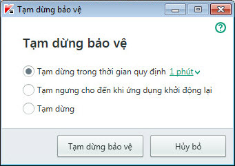 Tạm dừng bảo vệ