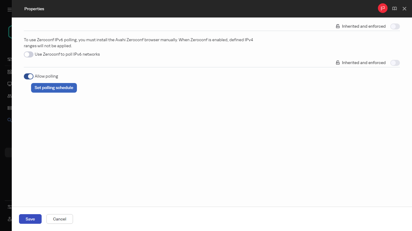 IP range polling properties.