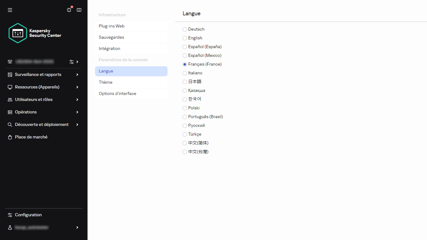 Modification d'une langue.