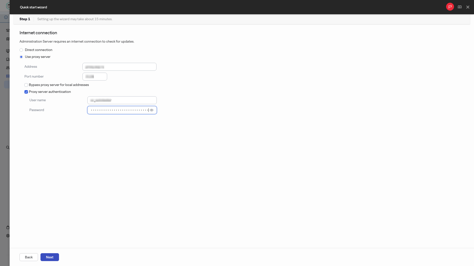 Жылдам іске қосу шеберінің қадамы - интернетке қосылу.