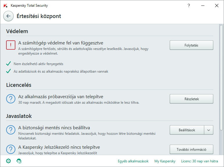 Notification Center window