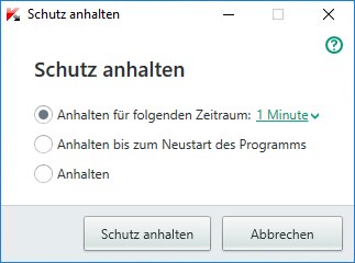 Schutz anhalten