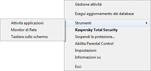 Menu di scelta rapida