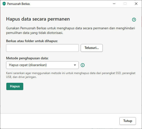 Jendela Pemusnah Berkas